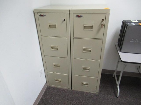 (2) FIRE KING FOUR DRAWER FILE CABINETS