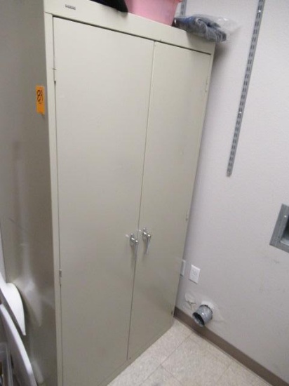 METAL CABINET W/CONTENTS