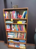 BOOKCASE W/ ASSORTED TEXT BOOKS