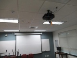 POWER PROJECTOR SCREEN & DELL 4220 PROJECTOR (BUYER IS RESPONSIBLE FOR REMOVAL)