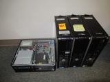 (4) DELL COMPUTERS (POSSIBLY MISSING PARTS) (UNKNOWN PASSWORDS)