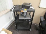 MEDIA CART W/ DELL CPU, (2) SPEAKERS & DELL 4210X PROJECTOR