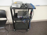 MEDIA CART W/ DELL CPU, SPEAKERS & DELL 4100MP PROJECTOR