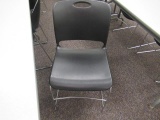 (8) BLACK PLASTIC CHAIRS