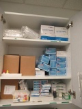 CONTENTS OF CABINET - ASSORTED MEDICAL SUPPLIES