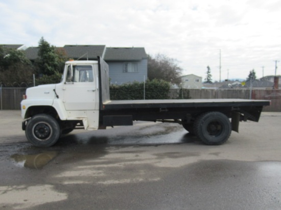 1978 FORD F800 16' FLATBED DUMP TRUCK
