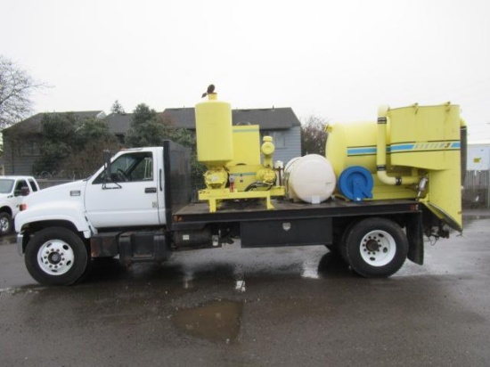 1999 GMC C6500 FLATBED W/ VAC MASTERS VAC-N-DIG SYSTEM