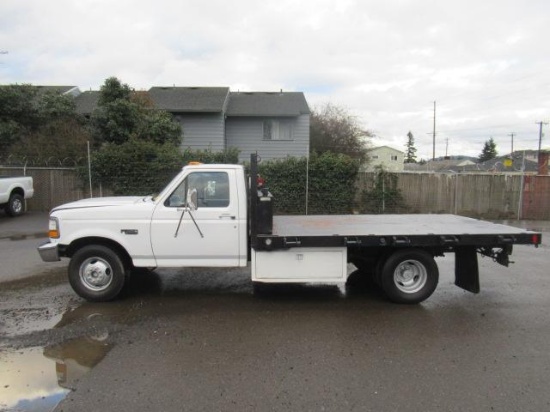 1995 FORD F350 12' FLATBED TRUCK