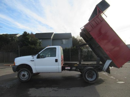 1999 FORD F450 9' DUMP / LANDSCAPE TRUCK