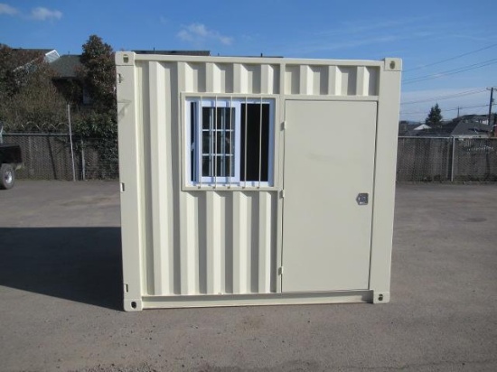 2020 7' X 9' SHIPPING CONTAINER W/ SIDE MAN DOORS AND WINDOW (UNUSED)
