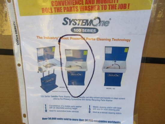 SYSTEMONE MODEL 110 MOBILE PARTS WASHER