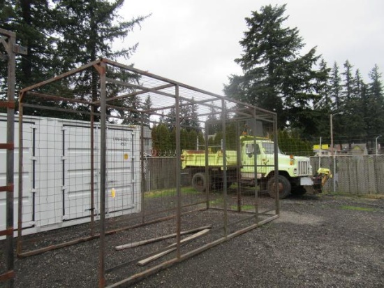 8'5''W X 20'L X 10'T STEEL FLATBED CAGE