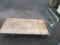 WOOD TOPPED BLUE METAL CART W/ HANDLE