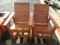 (2) CEDAR PATIO CHAIRS