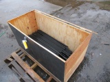 WOOD CRATE W/ STEEL PIPE