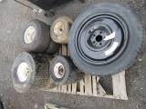 ASSORTED LAWN MOWER TIRES & SPARE TIRE
