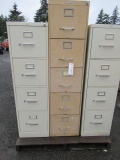 (2) 4 DRAWER FILER CABINETS & (1) 5 DRAWER FILE CABINET