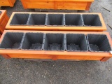 (2) FIVE POT CEDAR PLANTER BOXES