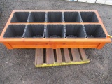 TEN POT CEDAR RAISED PLANTER BOX