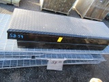 PALLET OF METAL GRATE PANELS & DURACRAFT TRUCK TOOL BOX