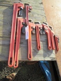 (8) PIPE WRENCHES 36'', 24'', 18'', 14'', 10'', 8''