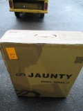 JAUNTY FOLDING BICYCLE, CARBON FIBER, BELT DRIVE, LED LIGHT, DISC BRAKES, CHARCOAL COLOR NEW IN BOX