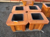 (4) SINGLE SLOT PLANTER BOXES