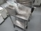 30'' X 12'' ROLLING STAINLESS STEEL PREP TABLE W/ASSORTED FRYER PARTS