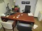 DESK, FILE CABINET, & (3) CHAIRS