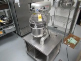 THUNDERBIRD BAKERY EQUIPMENT 115V COMMERCIAL MIXER W/ROLLING STAINLESS STEEL TABLE