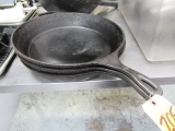 (3) CAST IRON PANS