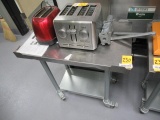 30'' X 18'' ROLLING STAINLESS STEEL PREP TABLE