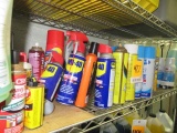 CONTENTS OF SHELF - ASSORTED CLEANING SUPPLIES