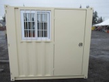 2020 6'5'' X 8' SHIPPING CONTAINER W/ SIDE MAN DOOR & WINDOW (UNUSED)