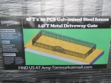 2020 STEELMAN 8' (20 PCS) GALVANIZED STEEL FENCES W/ 14' DRIVEWAY GATE