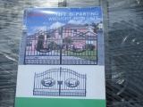 2021 GREATBEAR 14' BI-PARTING WROUGHT IRON GATE W/ DEAR ARTWORK (UNUSED)