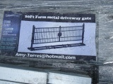 2021 GREATBEAR FARM METAL DRIVEWAY GATE (UNUSED)