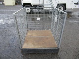 4' X 4' METAL FORKLIFT CAGE W/ FORK POCKETS