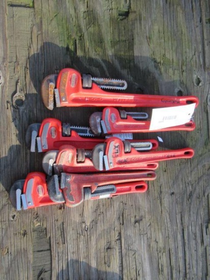 (7) ASSORTED PIPE WRENCHES