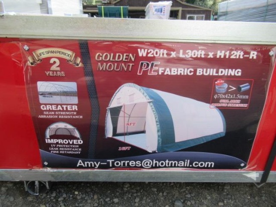 2021 GOLDEN MOUNT 20' X 30' X 12' FABRIC STORAGE BUILDING