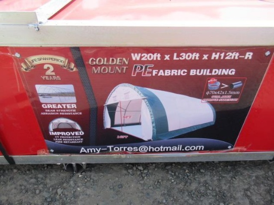 2021 GOLDEN MOUNT 20' X 30' X 12' FABRIC STORAGE BUILDING