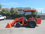 KUBOTA M59 TRACTOR W/ FRONT LOADER & 3 POINT COUNTER WEIGHT