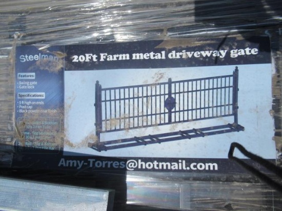 2021 STEELMAN 20' FARM METAL DRIVEWAY GATE