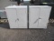 (2) 3-SHELF METAL STORAGE CABINETS