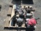 PALLET W/ HONDA 5 HP GAS MOTOR, ELETRIC MOTOR & ASSORTED TOOLS