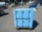 2 PLASTIC STACKABLE STORAGE CONTAINERS ON ROLLING CART