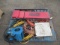 PALLET W/ ASSORTED EXTENSION CORDS, MECHANICS CREEPER & FORCE 10 ELECTRIC BLOWER FAN