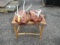 WOOD TABLE & ANTLER LIGHTS