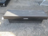 HUSKY BLACK ALUMINUM DIAMOND PLATE CROSS BED TRUCK TOOL BOX