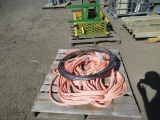 (3) ROLLS OF ROPE AND (1) STEEL CABLE ON PALLET